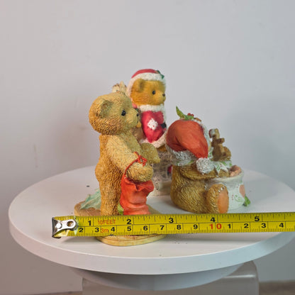 Cherished Teddies Collectible Figurines - Steven Jacob & Nickolas - Holiday Themed By Priscilla Hillman