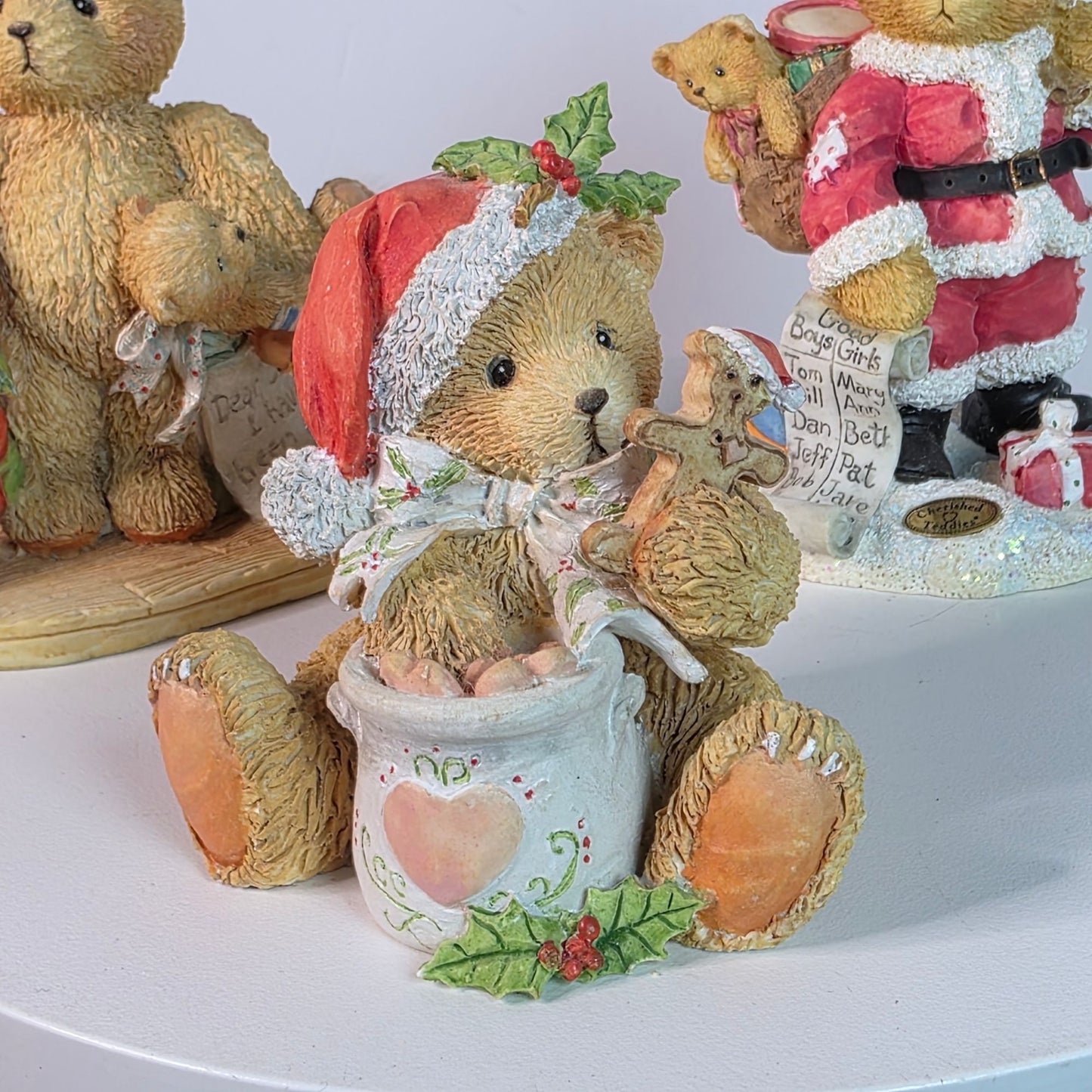 Cherished Teddies Collectible Figurines - Steven Jacob & Nickolas - Holiday Themed By Priscilla Hillman