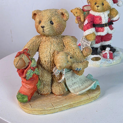 Cherished Teddies Collectible Figurines - Steven Jacob & Nickolas - Holiday Themed By Priscilla Hillman