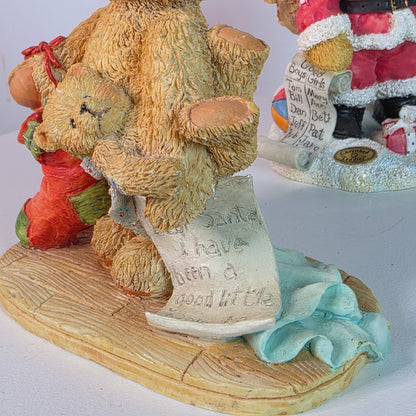 Cherished Teddies Collectible Figurines - Steven Jacob & Nickolas - Holiday Themed By Priscilla Hillman