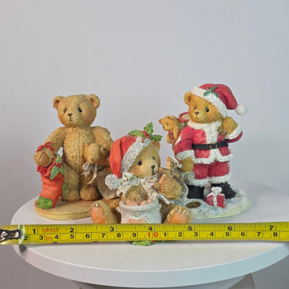 Cherished Teddies Collectible Figurines - Steven Jacob & Nickolas - Holiday Themed By Priscilla Hillman