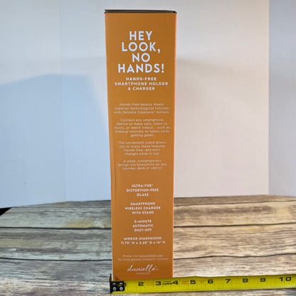 NIB New Danielle Creations Bluetooth LED Vanity Mirror Wireless Charging