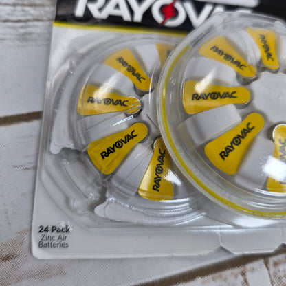 NIP New RAVOVAC Size 10 24-Pack 1.45V Zinc Air Hearing Aid Batteries