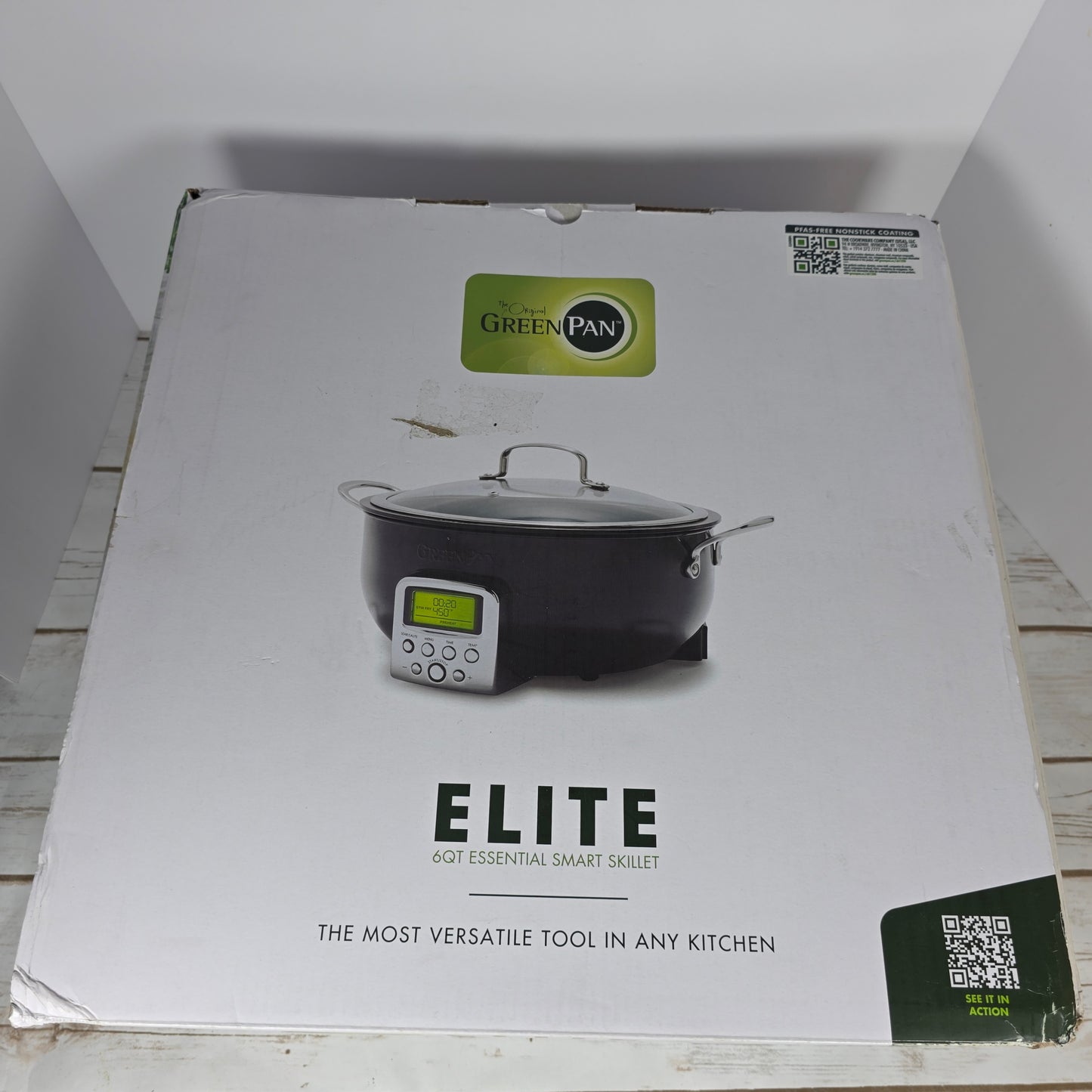 NIOB New GreenPan Elite 6Qt Essential Smart Skillet Pan CC005091