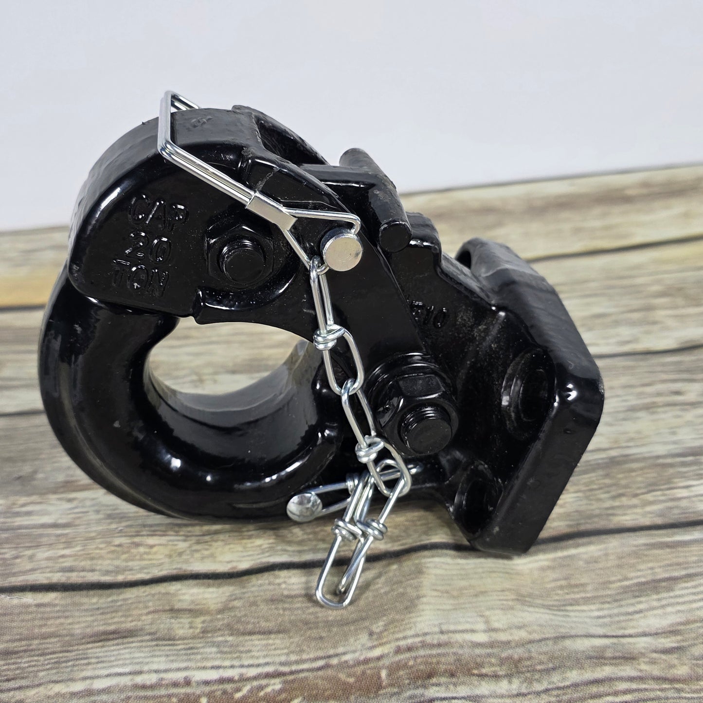 20-Ton Pintle Hook Capacity Hitch Receiever Hook Black