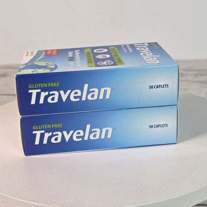 Set of 2 NIB New Travelan Bovine Colostrum Dietary Supplements 200mg/Caplet 30 Caplets/Box