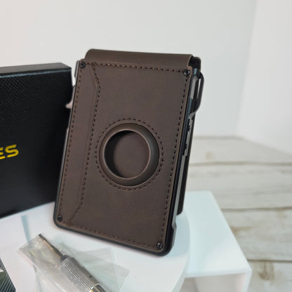 New KIMVES  Minimalist Airtag Wallet Coffee Brown