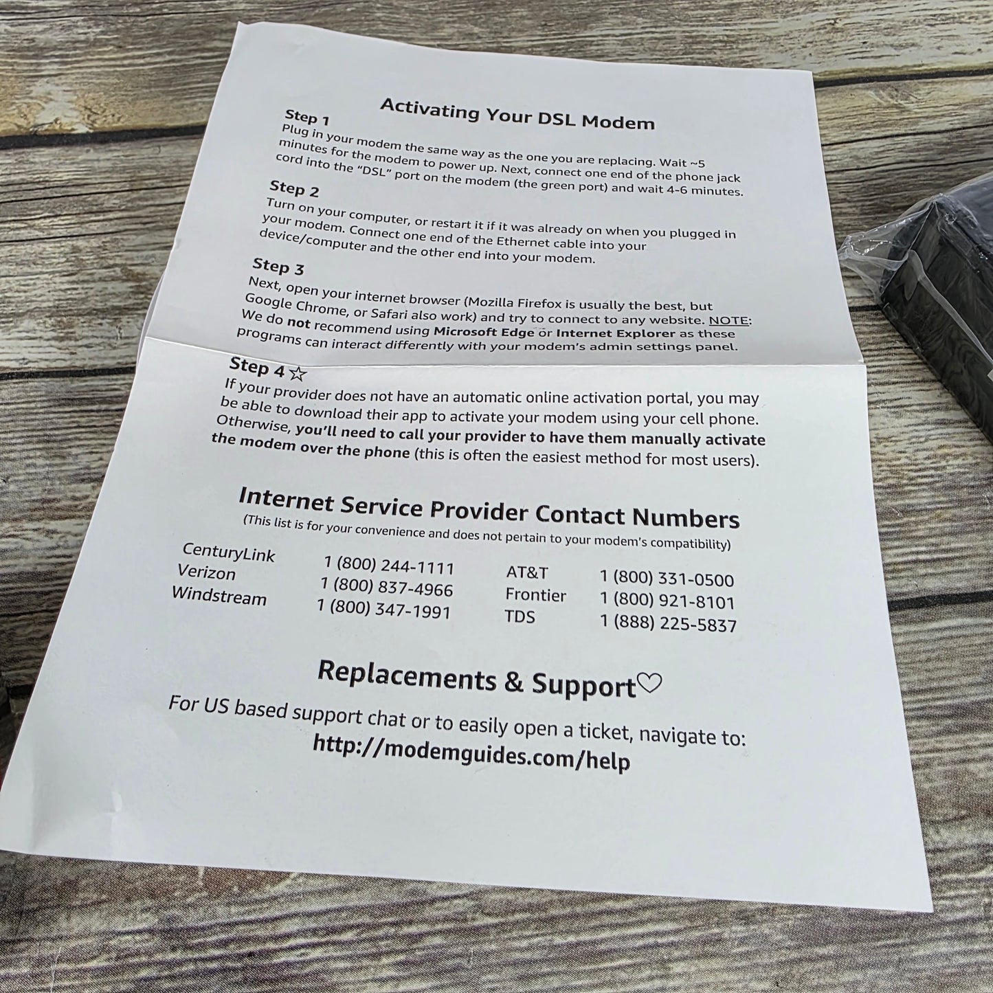 NIB CenturyLink C3000A DSL WiFi Modem Router