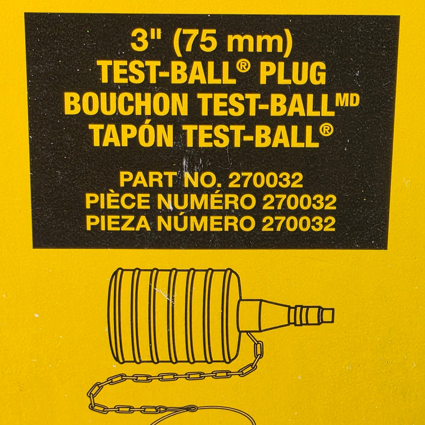 Set of 2 NIB New CHERNE 3" (75 mm) Test-Ball Plug for Pipes & Drains Part No. 270032