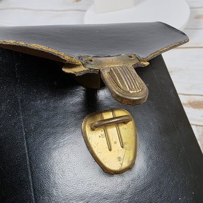 Vintage Faux Leather Transistor Radio Hidden Glass Flask