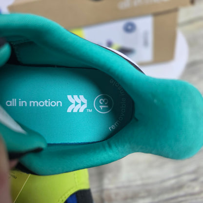 NWT Boy's All In Motion Fallon Snakers Black/Green Size 13