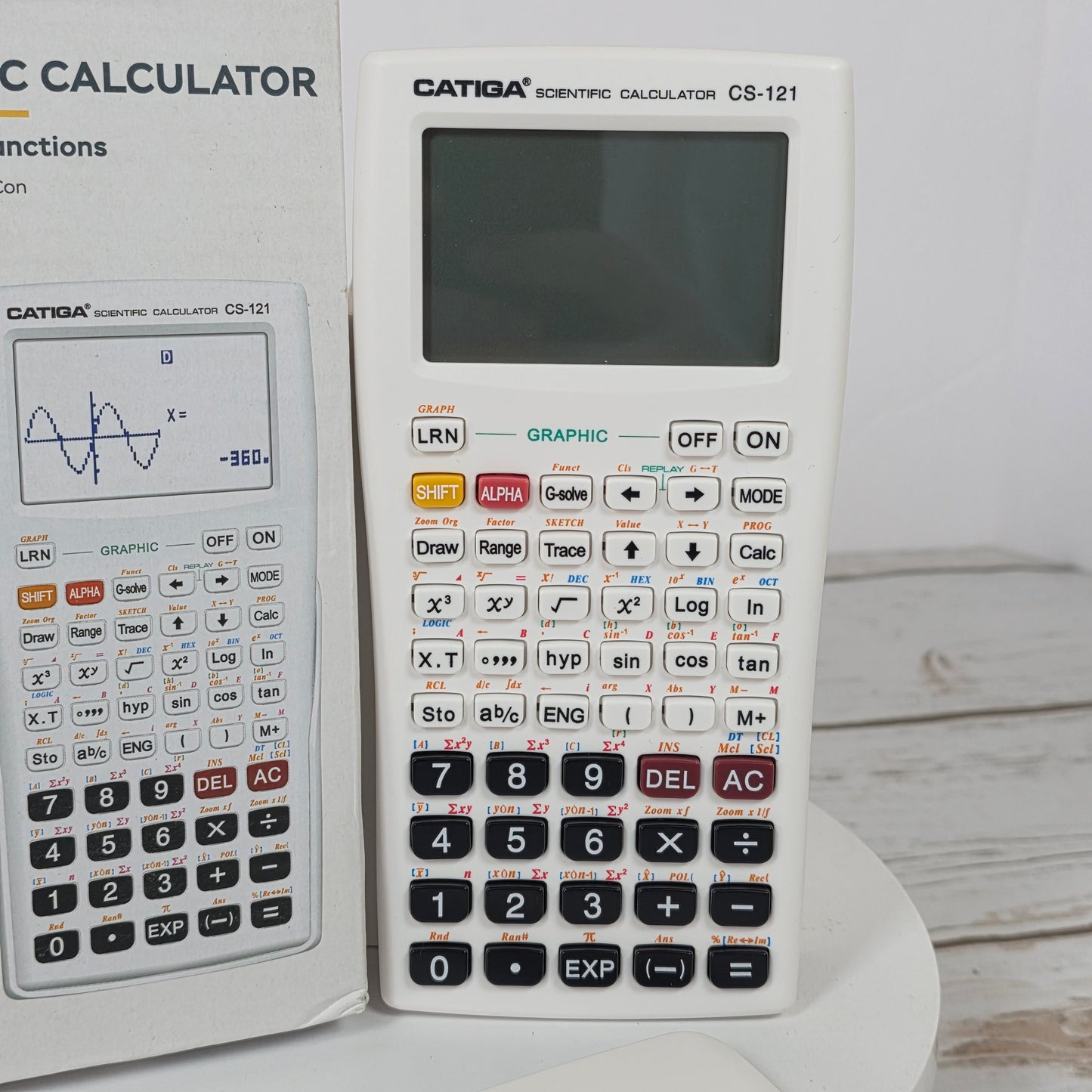 NIOB New CATIGA Scientific Calculator w/ Graphic Functions CS-121 White