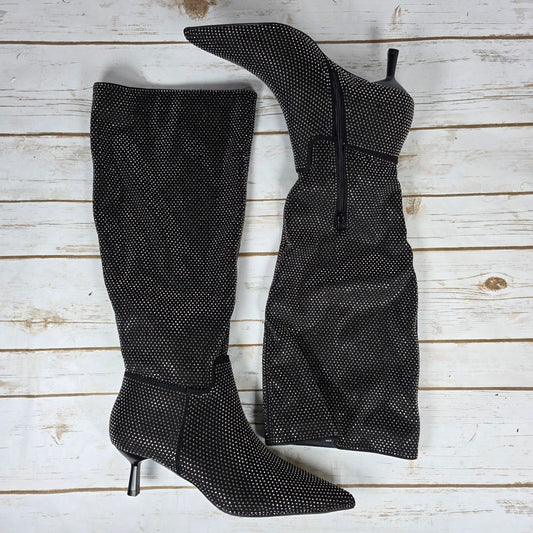 NIB New Women's Madden Girl Dicee-RWC Black Multi Knee High Boot Size 9