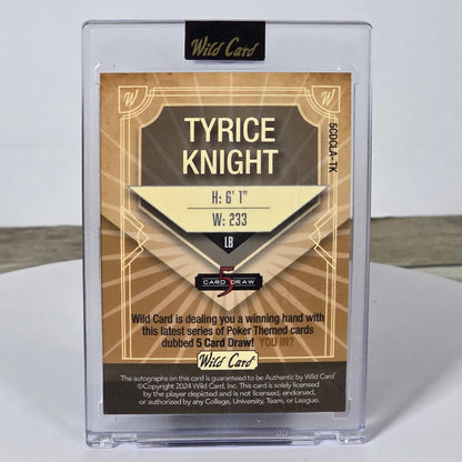 Autographed Tyrice Knight Wild Card 5 Card Draw 1/3