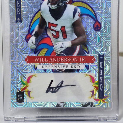 2023 Wild Card 5 Card Draw Autographed Will Anderson Jr. JOKER CASE HIT 1/1