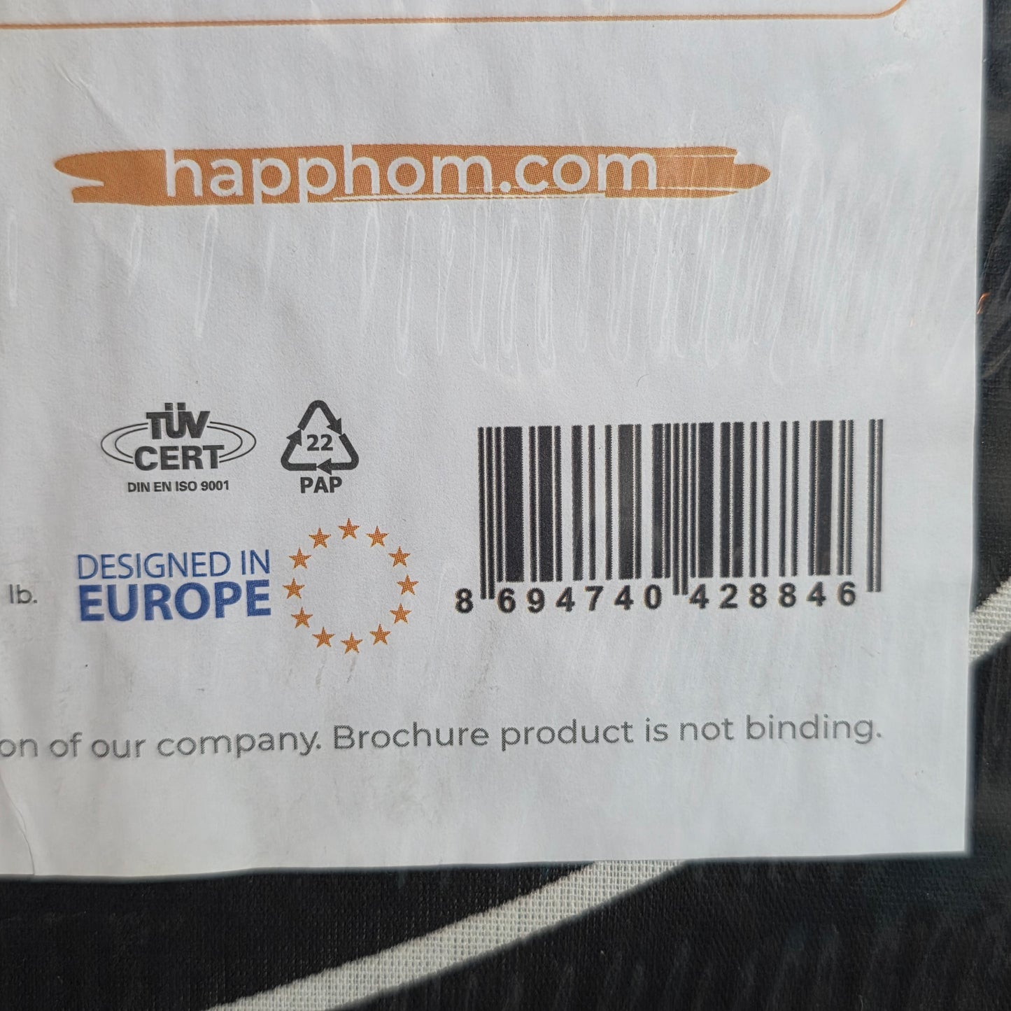 New HAPPHOM Compact Ironing Board 13" x 43" Black TBG-03