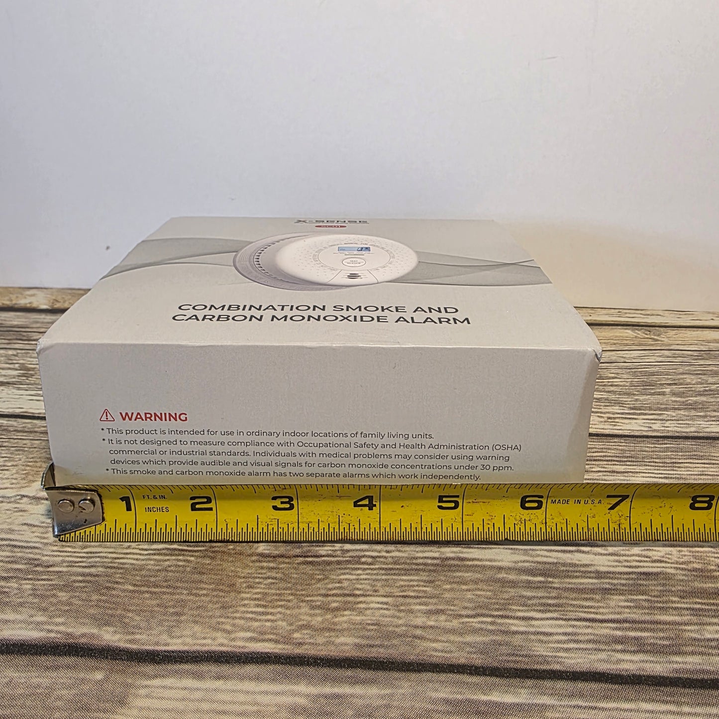 X-Sense Smoke Detector Carbon Monoxide Detector Combo, 10-Year Battery Smoke Detector with Display, Standalone Model SC01, Single Pack