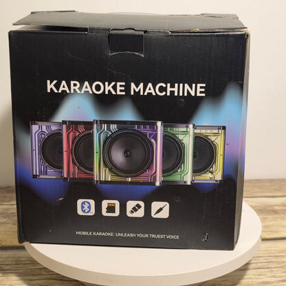 NIB New Courpal Karaoke Machine with 2 Microphones Bluetooth