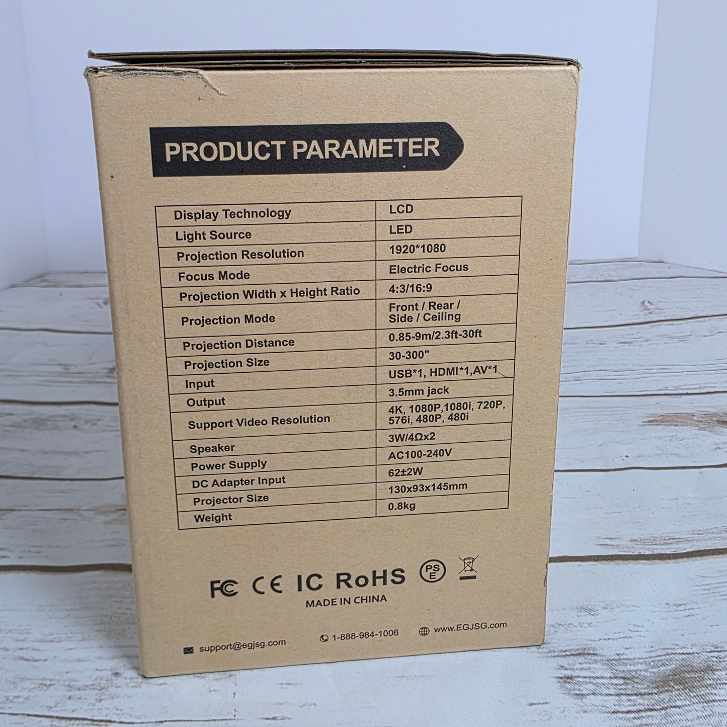 NIB New EGJSG 1080P Portable Projector V3 Gray 5G&2.4G WiFi