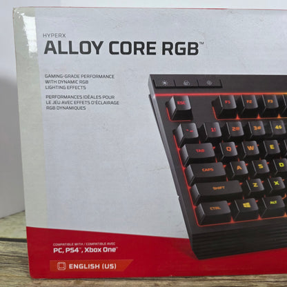NIB New HyperX Alloy Core RGB Gaming Keyboard