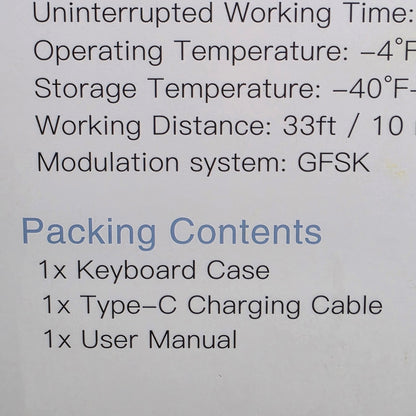 NIB New Funbiz Wireless Magnetic Keyboard Case Compatible with IPad 7,8,9 and iPad Air 3/pro 10.5in