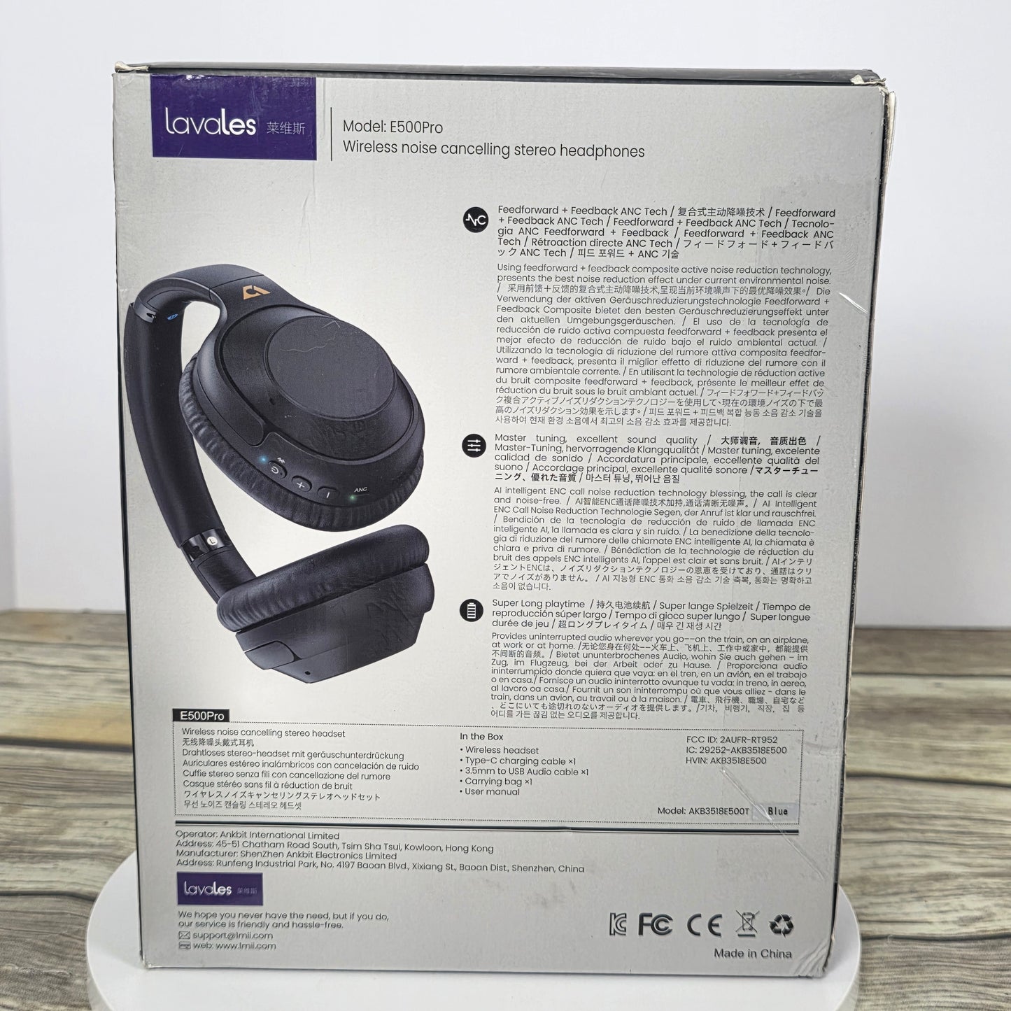 NIOB Lavales Bluetooth 5.2 Hybrid Active Noise Cancelling Headphones