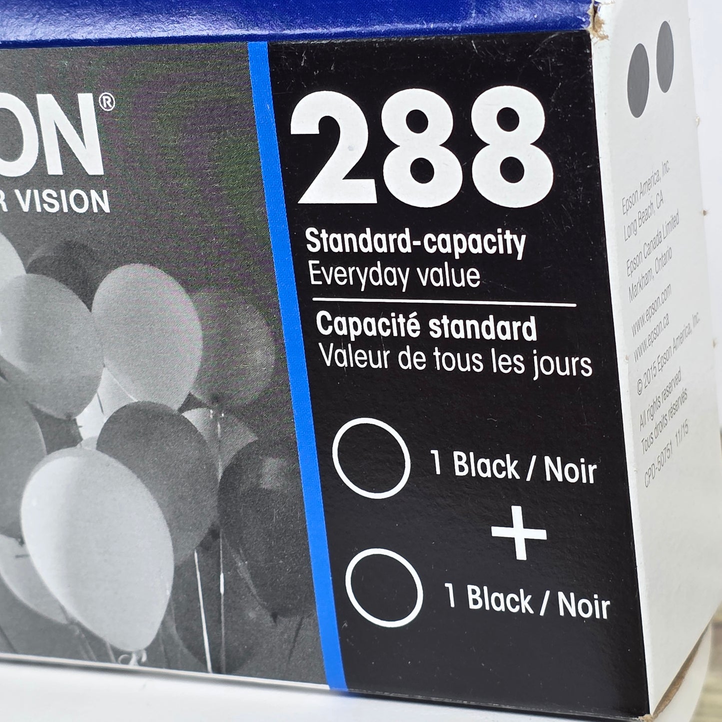 Set of 2 New EPSON 288 Standard Capacity DuraBrite Ultra Ink Cartridge 2-Packs