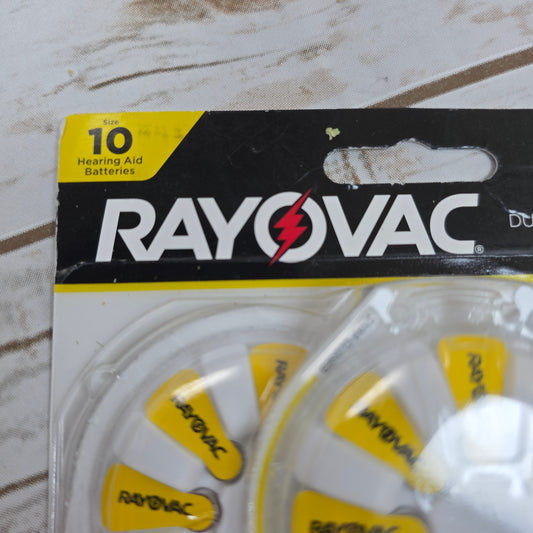 NIP New RAVOVAC Size 10 24-Pack 1.45V Zinc Air Hearing Aid Batteries