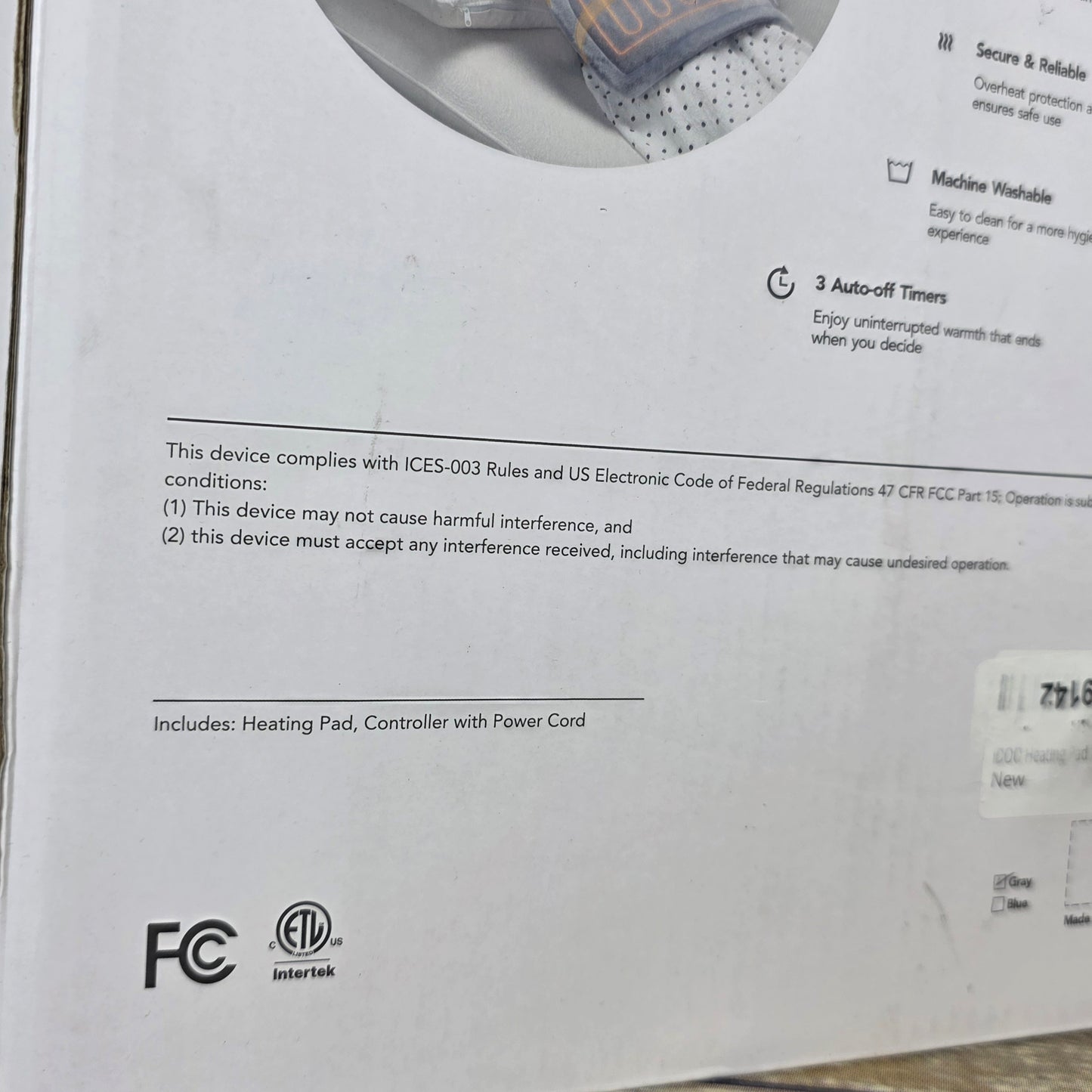 NIOB New IDOO Heating Pad XXL 24x30 Neck Shoulders Back