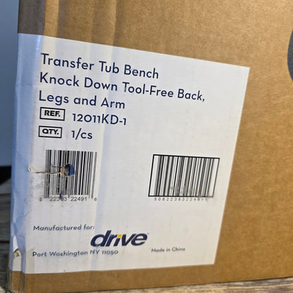 Open Box DRIVE Transfer Bench Tool-Free Back Legs Arms 12011-KD-1