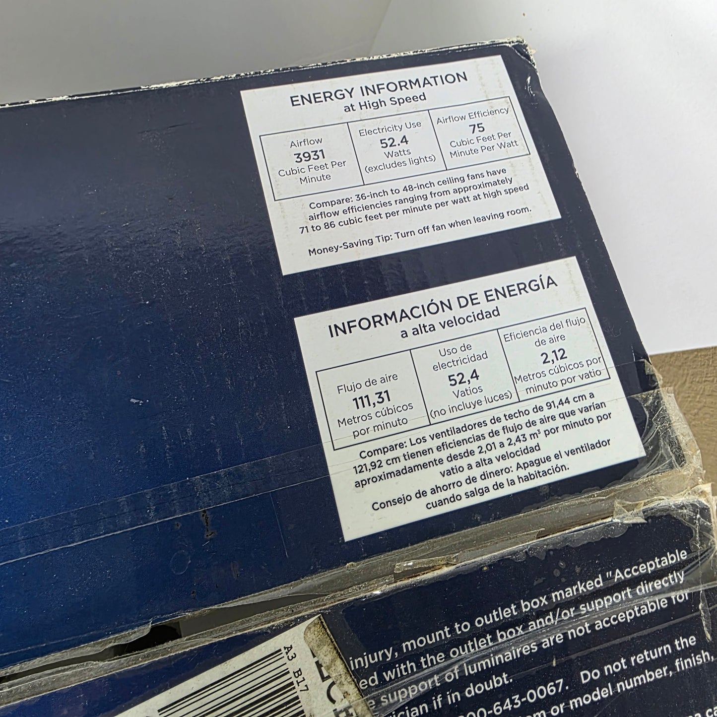 Harbor Breeze Sage Cove 0747607 44 in. Brushed Nickel Finish Ceiling Fan