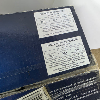 Harbor Breeze Sage Cove 0747607 44 in. Brushed Nickel Finish Ceiling Fan