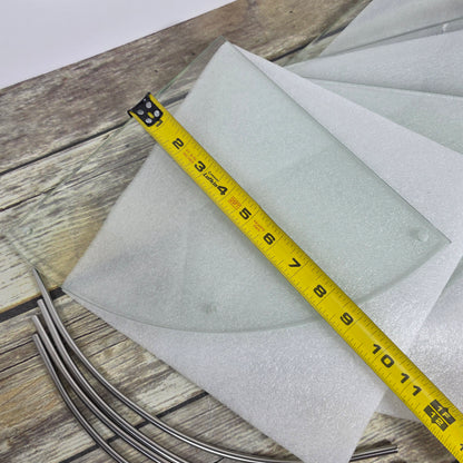 4 Tier Glass Corner Shower Shelves- NO INSTRUCTIONS- OPEN BOX