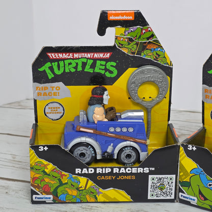 NIB New Teenage Mutant Ninja Turtles Rad Rip Racers Leonardo & Casey Jones