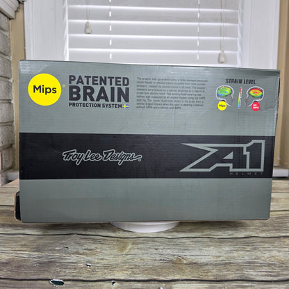 NIOB New Troy Lee Designs A1 Mips Classic Gray Yellow Small