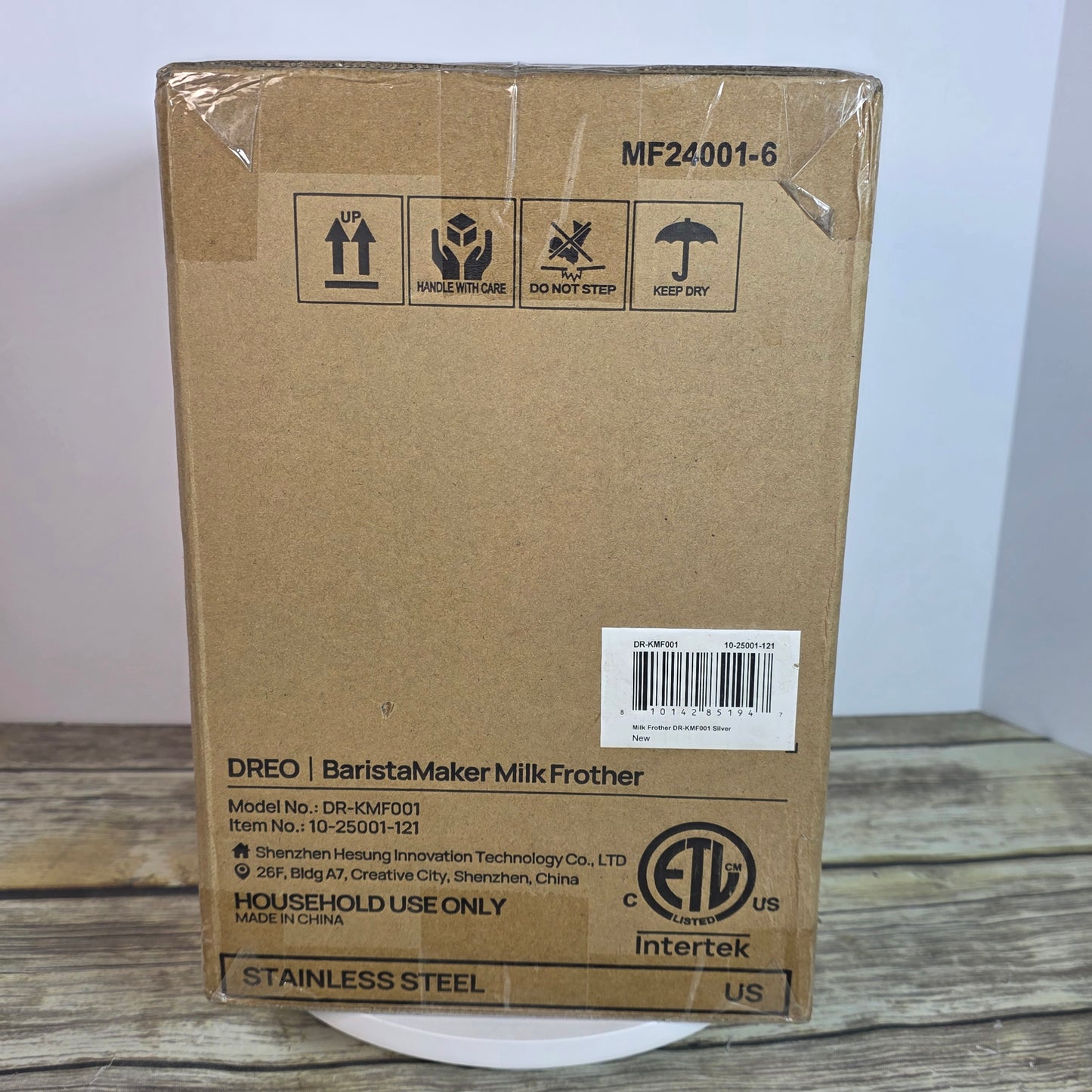 NIB New DREO BaristaMaksr Milk Frother Model No. DR-KMF001 Stainless Steel