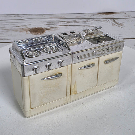 Vintage 50s Club Hello Street Miniature Kitchen Counter Stove Sink  Epoch Co., LTD