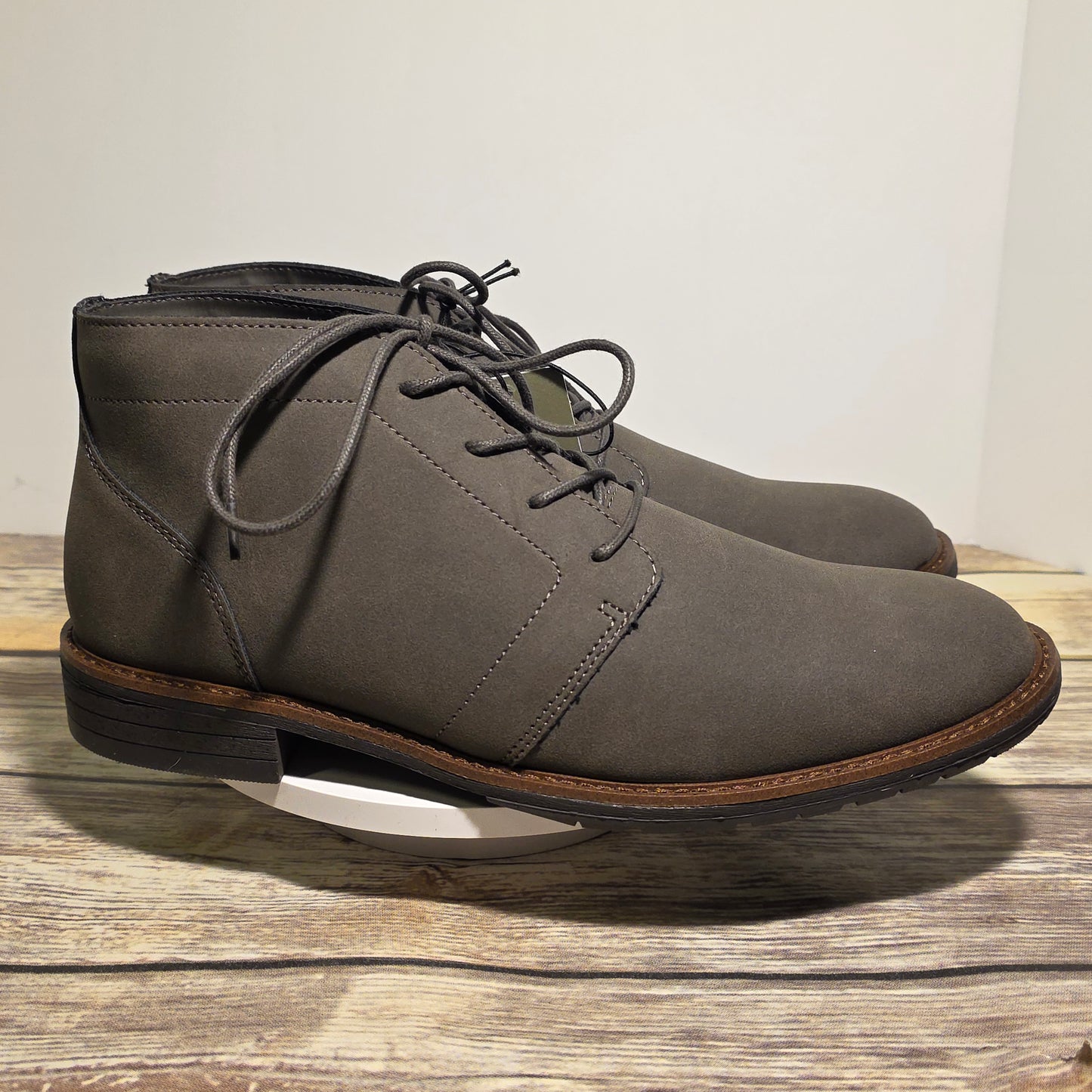 NIB New Goodfellow Men's Jerad Boots Gray Lace Up Shoes 098 00 6155