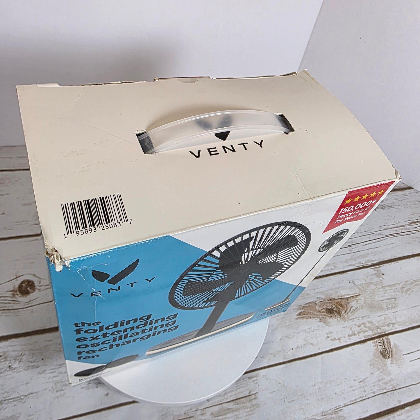 NIOB New VENTY Portable Folding Extending Oscillating Recharging Fan