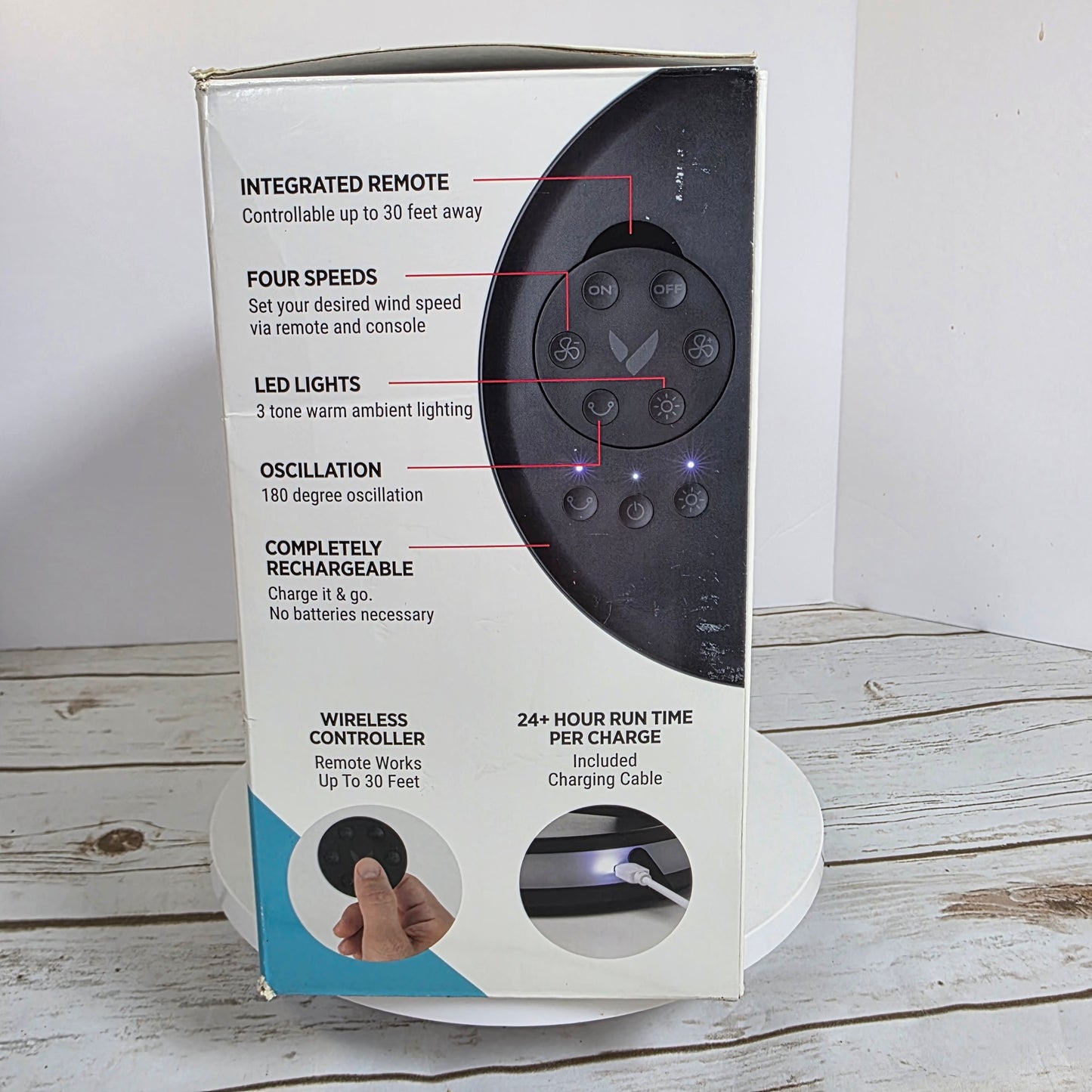 NIOB New VENTY Portable Folding Extending Oscillating Recharging Fan