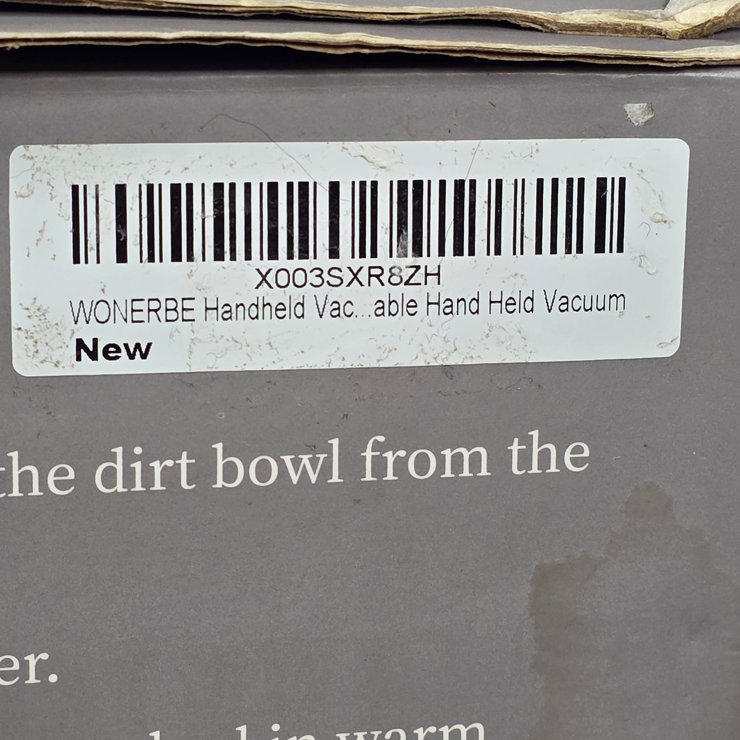 NIOB New WONERBE Handheld Vacuum Cleaner Portable Vacuum