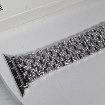 New Dystom Bling Bands Smart Watch Wristband Silver Metal