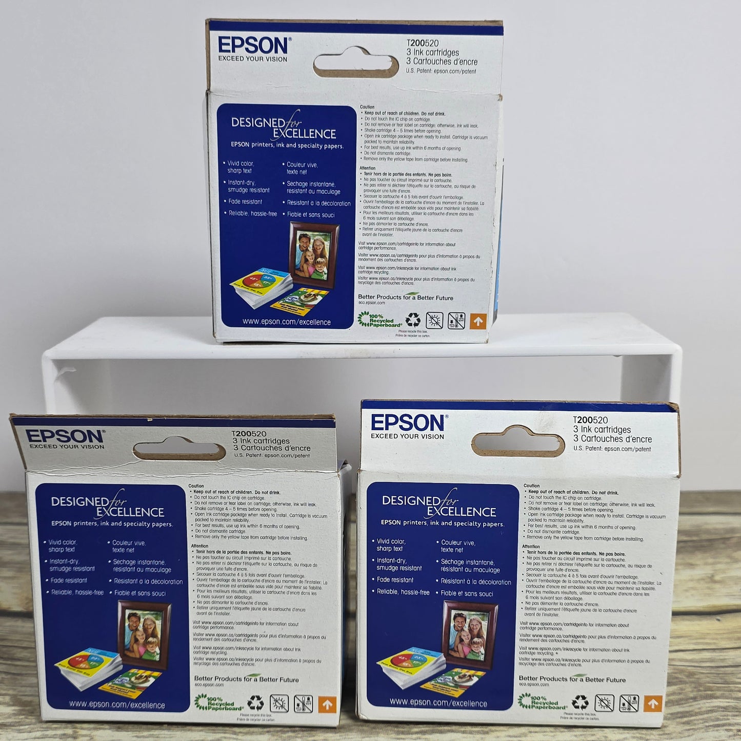 Set of 3 NIB New EPSON 200 Standard Capacity DuraBrite Ultra Ink Cartridge