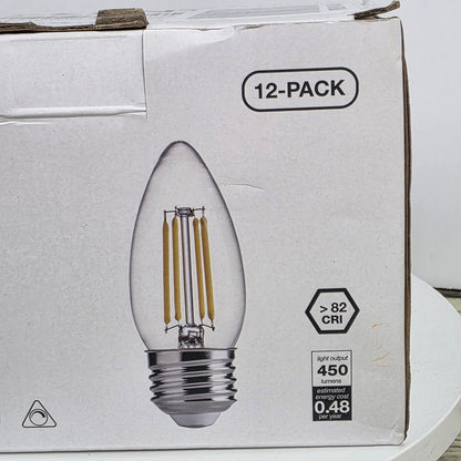NIB New FLSNT LED Retrostyle Bulb 2700K Soft White E26 Base Dimmable 12-Pack
