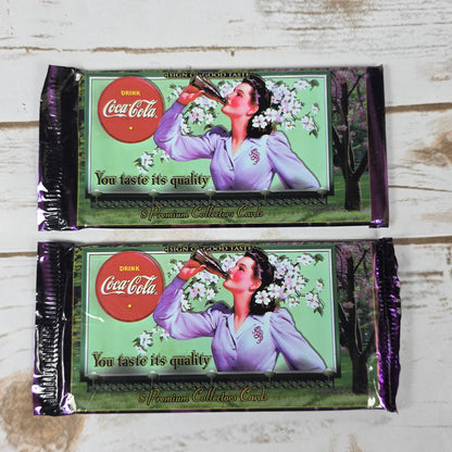 NIP New Set of 2 Coca-Cola Collectible Cards 8 Per Pack