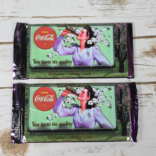 NIP New Set of 2 Coca-Cola Collectible Cards 8 Per Pack