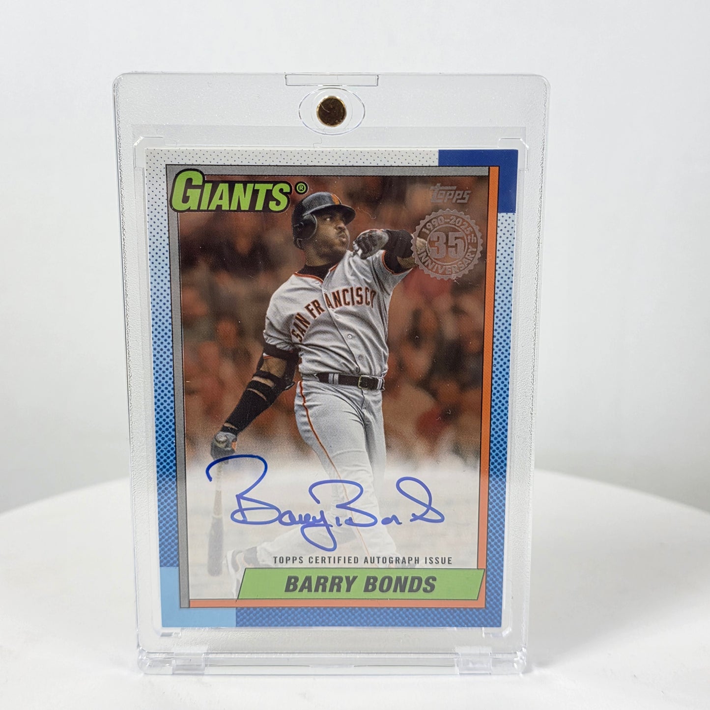 Barry Bonds 2025 Topps Series 1 #90A-BBO 1990 ON CARD Auto Gold SP 33/50