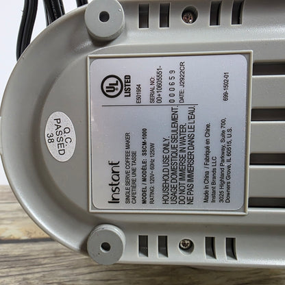 Instant Solo Coffee Maker 140-6081-01 Cracked Water Tank