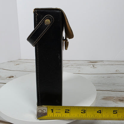 Vintage Faux Leather Transistor Radio Hidden Glass Flask