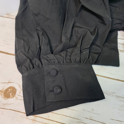 NWT New Belle Pogue Elegant Retro Blouse Black 2XL